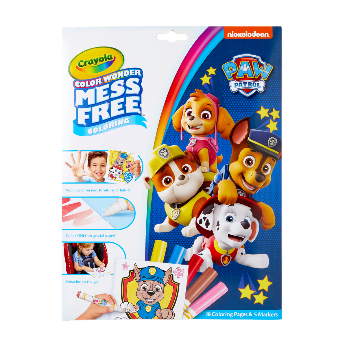 CRAYOLA COLOUR WONDER MESS FREE PAW PATROL