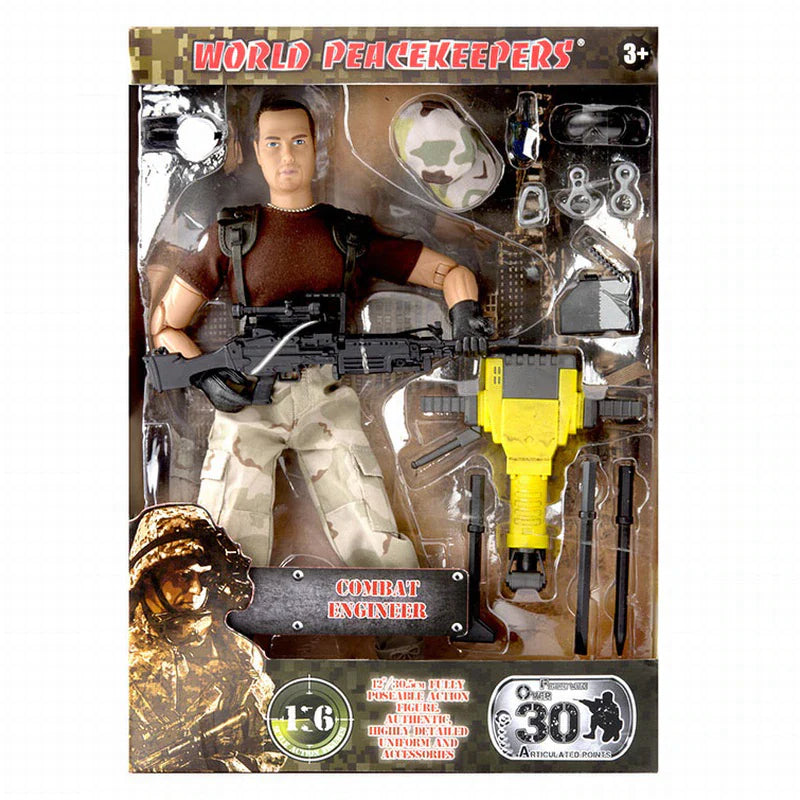 WORLD PEACE KEEPER 1/6 MILITARY FIGURE AND ACCESSORY - COMBAT ENGINEER