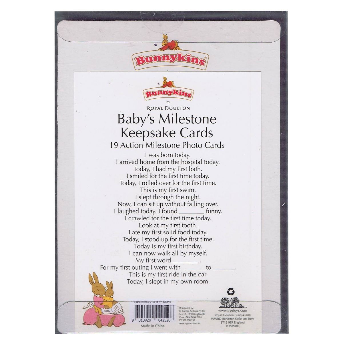 Bunnykins Milestone Cards | Toyworld Frankston | Toyworld Frankston