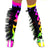 MADMIA SUNSET SOCKS WITH RAINBOW HEARTS AND BLACK TASSELS