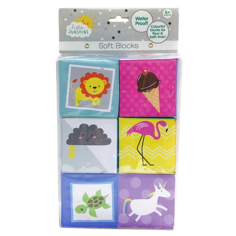 HELLO SUNSHINE SOFT BATH BLOCKS 6 PACK | Toyworld Frankston | Toyworld Frankston