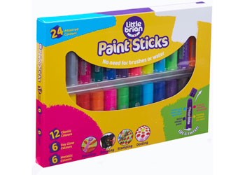 LITTLE BRIAN PAINT STICKS - ASSORTED 24 PK