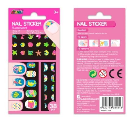 OCEAN NAIL STICKERS FLUORESCENT