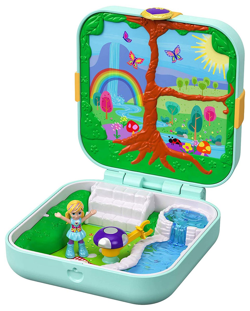 POLLY POCKET HIDDEN HIDEOUTS - FLUTTERRIFIC FOREST - Toyworld Frankston