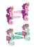 GLITTER SEAHORSE HAIRCLIPS